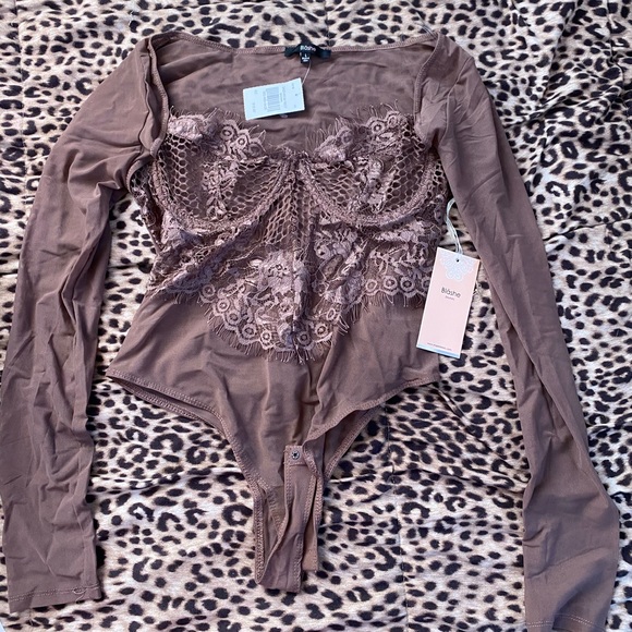 Rainbow Tops - NWT Lace See Through Leotard